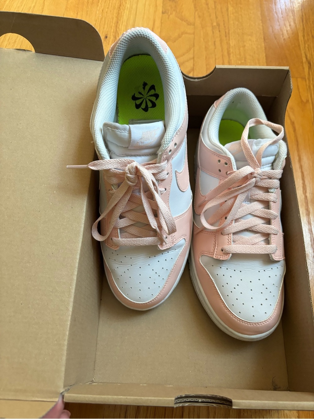Nike Women’s Low-Top Sneakers in Light Pink and White